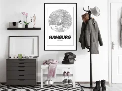 Poster 'City Map: Hamburg (Round)'