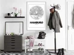 Poster 'City Map: Hamburg (Round)'