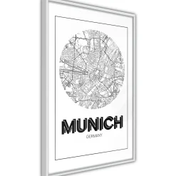 Poster 'City Map: Munich (Round)'