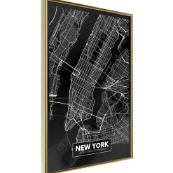 Poster 'City Map: New York (Dark)'