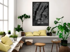 Poster 'City Map: New York (Dark)'
