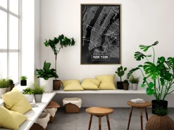Poster 'City Map: New York (Dark)'