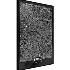 Poster 'City Map: Paris (Dark)'