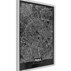 Poster 'City Map: Paris (Dark)'