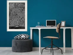 Poster 'City Map: Paris (Dark)'