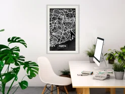 Poster 'City Map: Porto (Dark)'