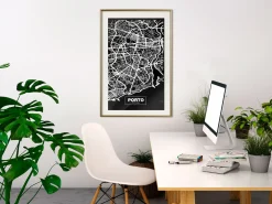 Poster 'City Map: Porto (Dark)'