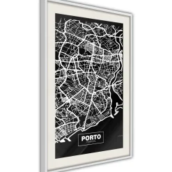 Poster 'City Map: Porto (Dark)'