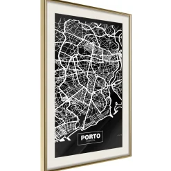 Poster 'City Map: Porto (Dark)'