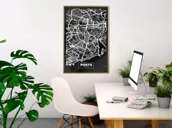 Poster 'City Map: Porto (Dark)'