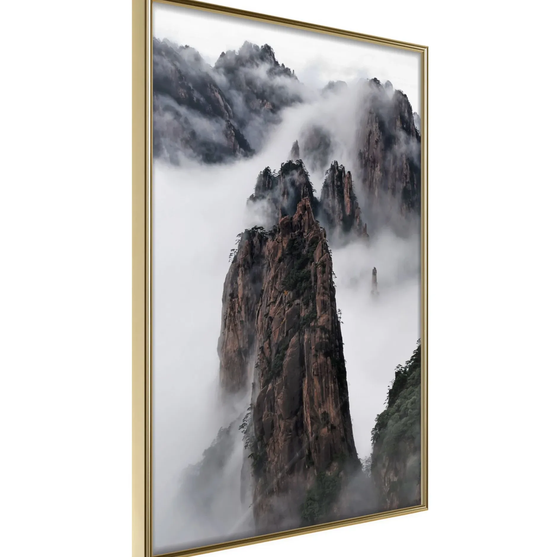 Poster 'Clouds Pierced by Mountain Peaks'