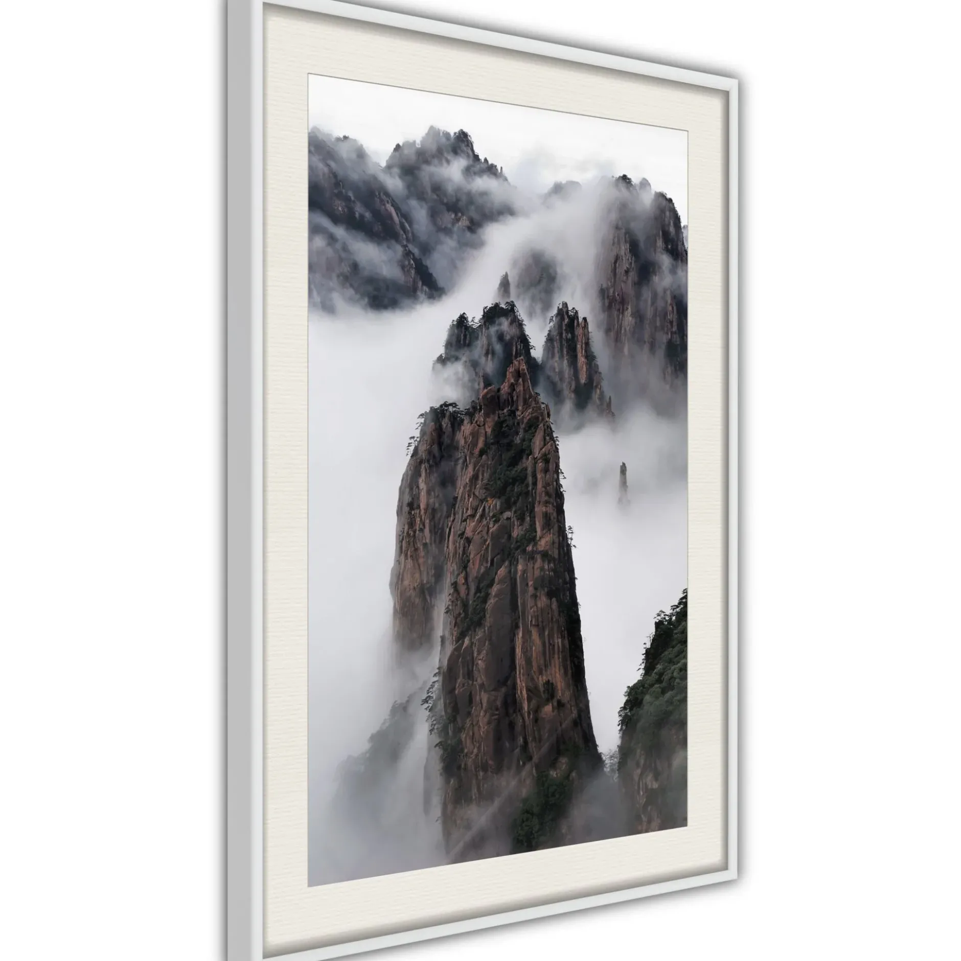 Poster 'Clouds Pierced by Mountain Peaks'