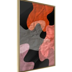 Poster 'Colourful Camouflage (Orange)'