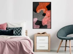 Poster 'Colourful Camouflage (Orange)'