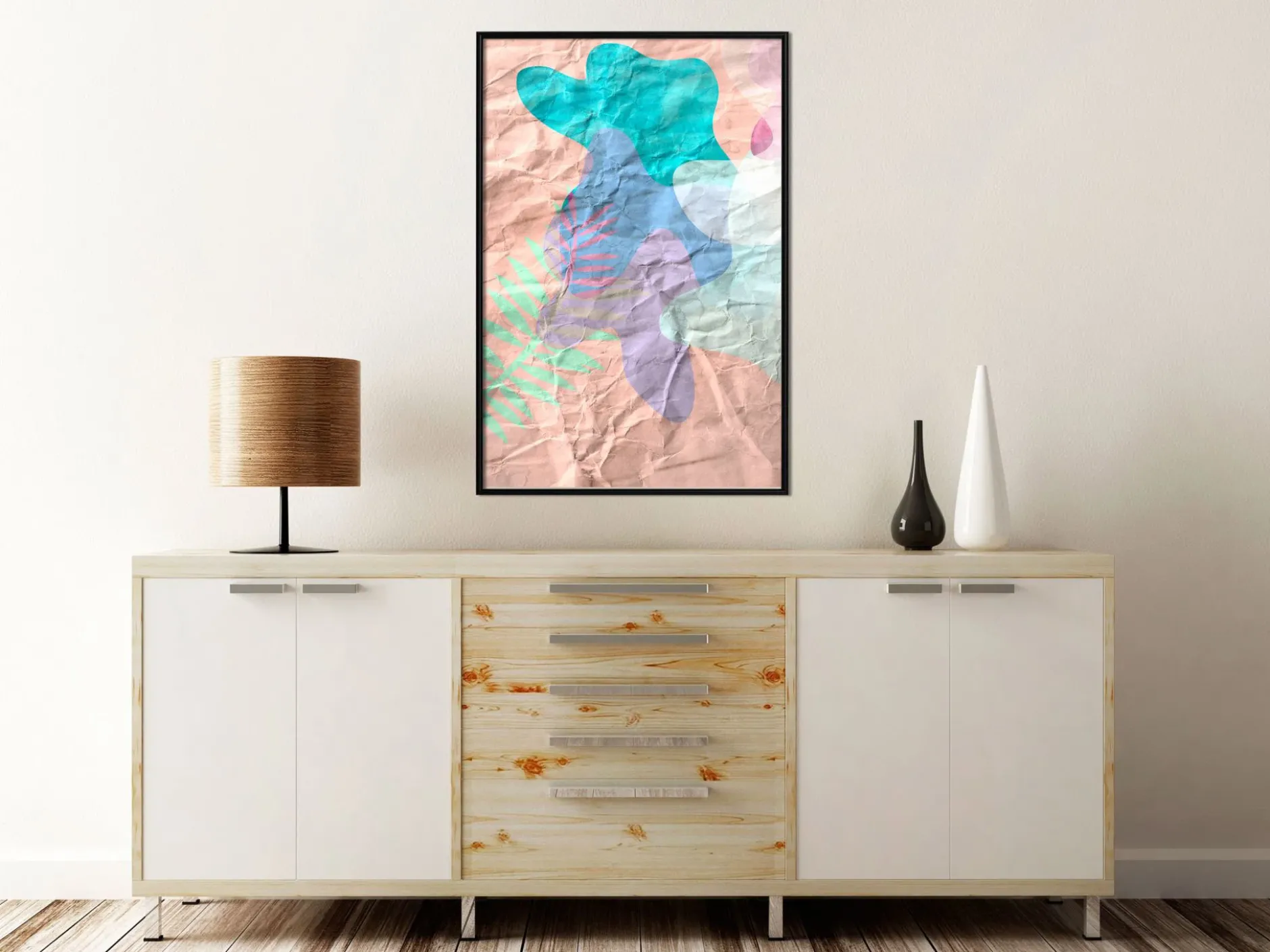 Poster 'Colourful Camouflage (Peach)'