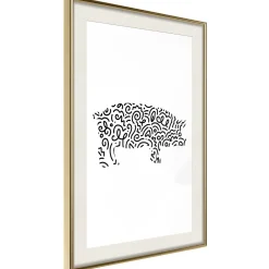 Poster 'Curly Pig'