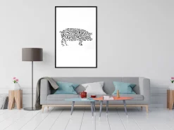 Poster 'Curly Pig'