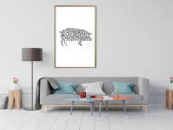 Poster 'Curly Pig'