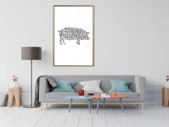 Poster 'Curly Pig'