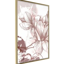 Poster 'Drawn Flower'