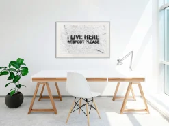 Poster 'I Live Here, Respect Please'
