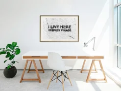 Poster 'I Live Here, Respect Please'