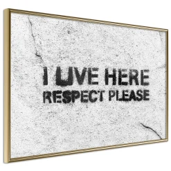 Poster 'I Live Here, Respect Please'