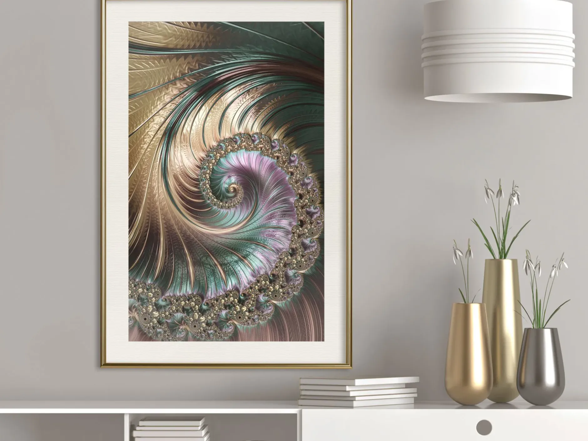 Poster 'Iridescent Spiral'