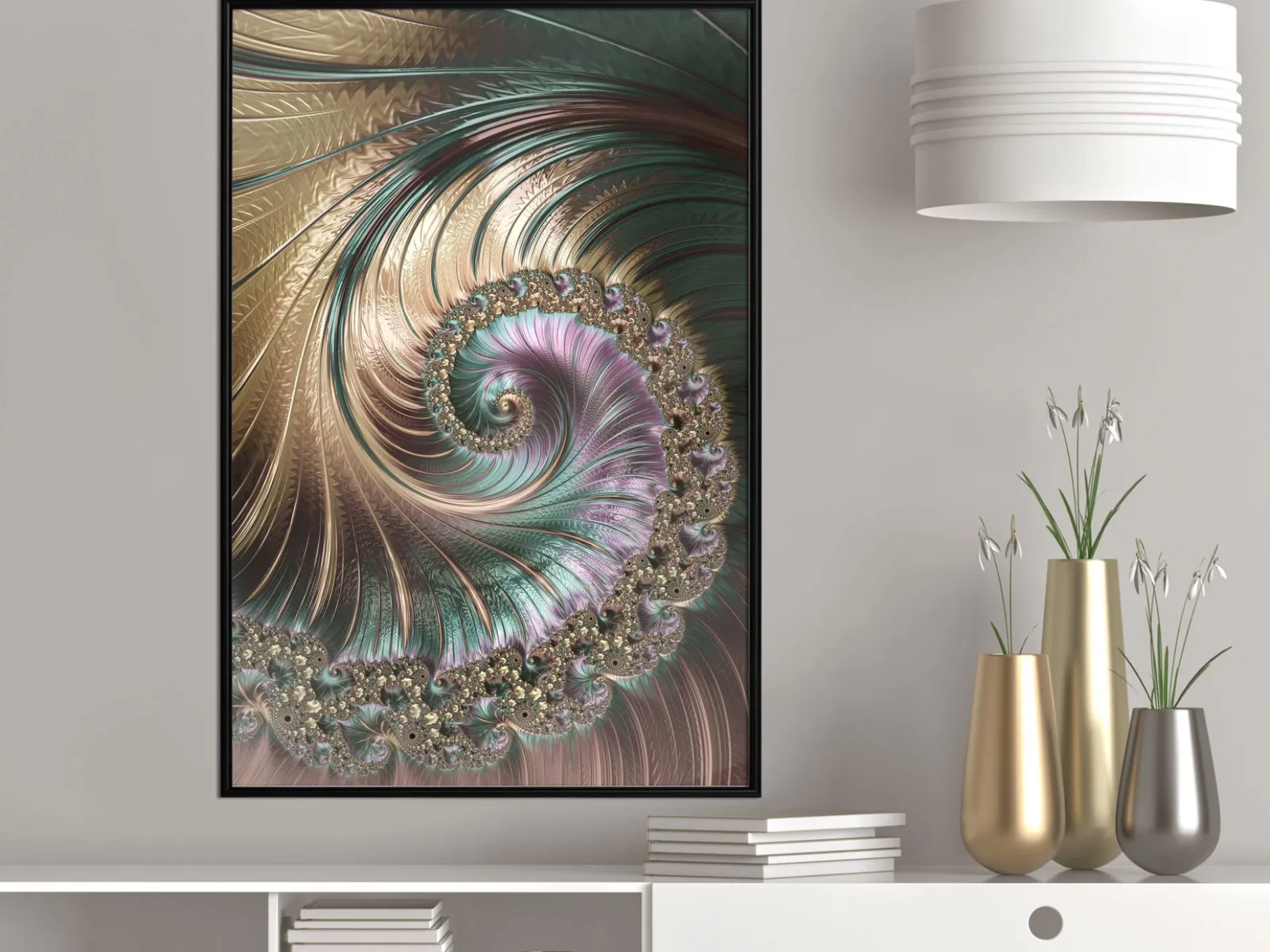Poster 'Iridescent Spiral'