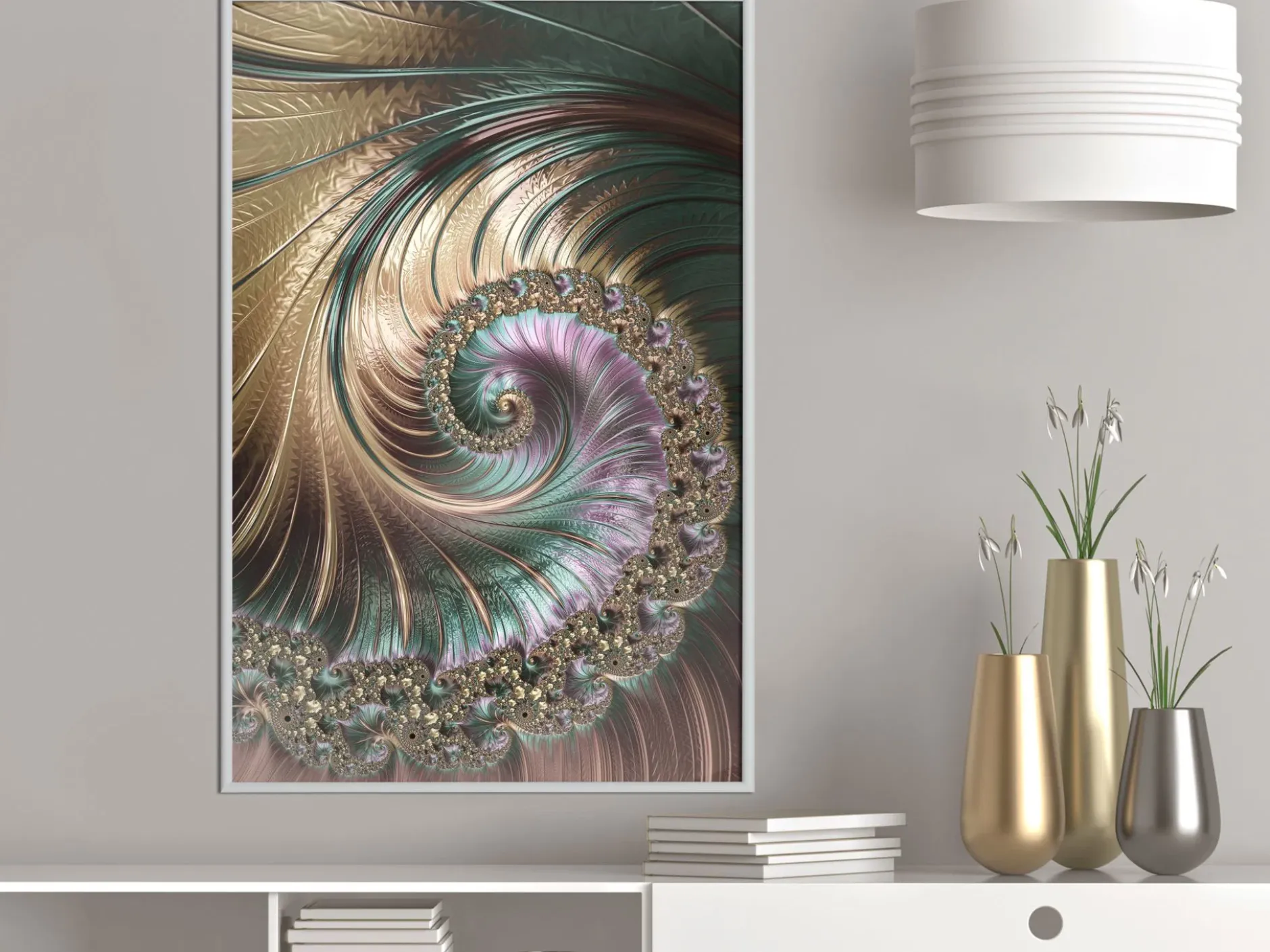 Poster 'Iridescent Spiral'