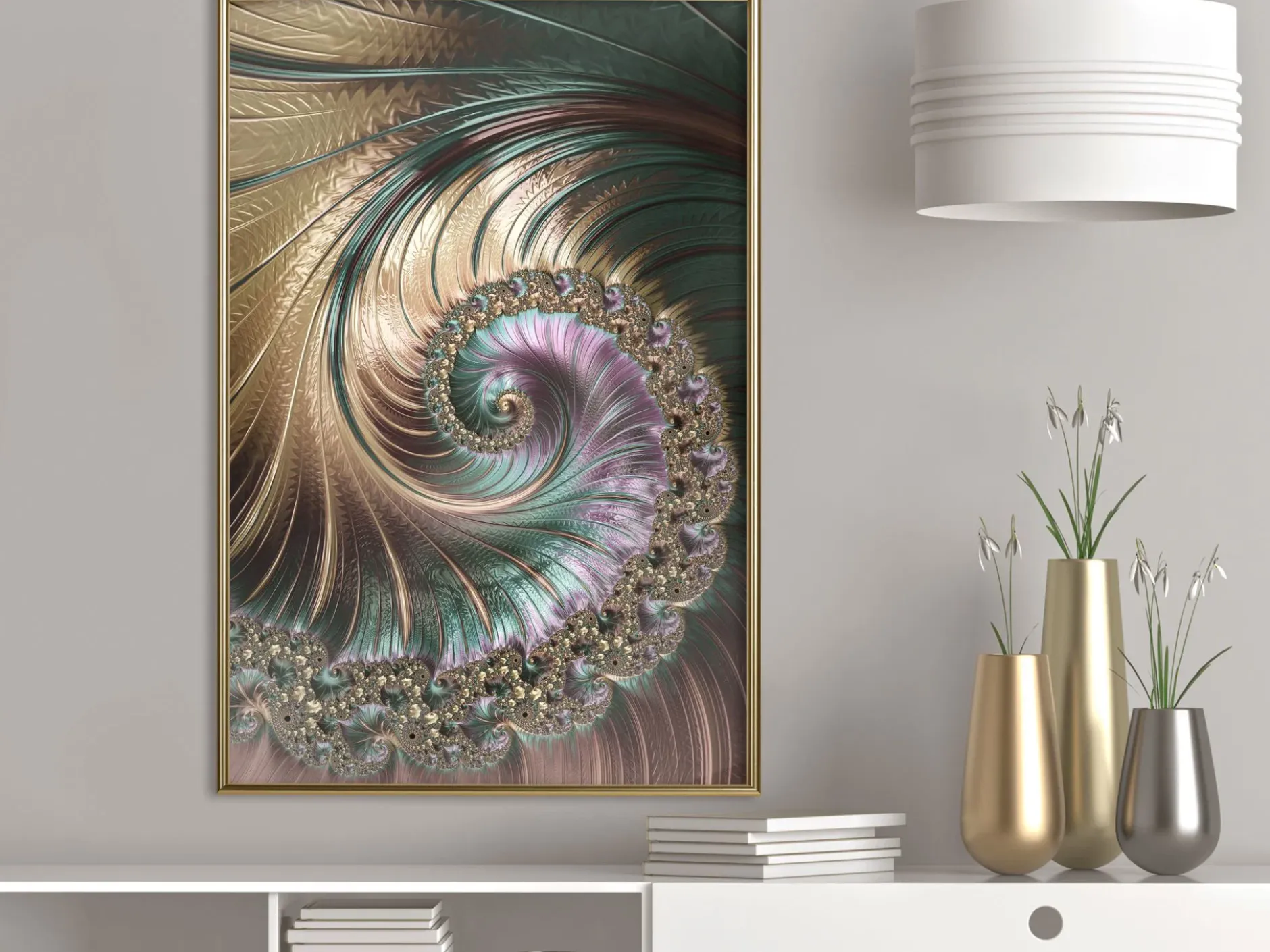 Poster 'Iridescent Spiral'