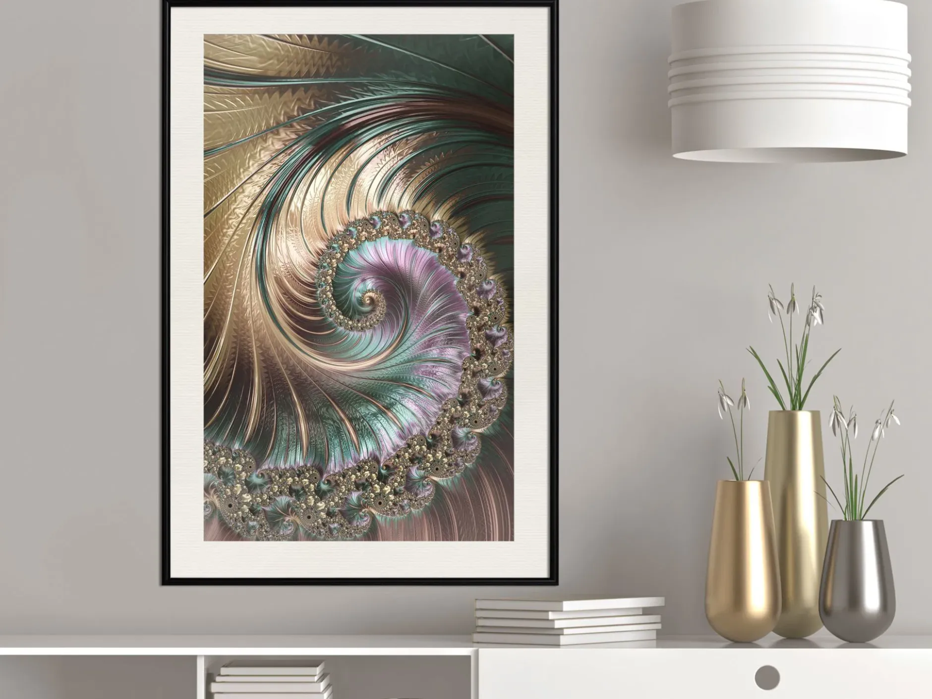 Poster 'Iridescent Spiral'