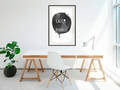 Poster 'It Doesn't Easier You Just Get Stronger'