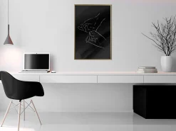 Poster 'Joined Hands (Black)'