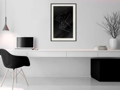 Poster 'Joined Hands (Black)'