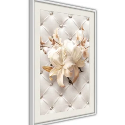 Poster 'Lilies on Leather Upholstery'