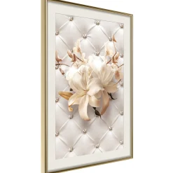 Poster 'Lilies on Leather Upholstery'