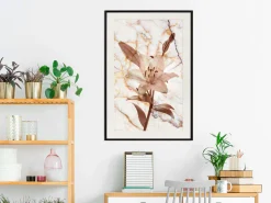 Poster 'Lily on Marble Background'