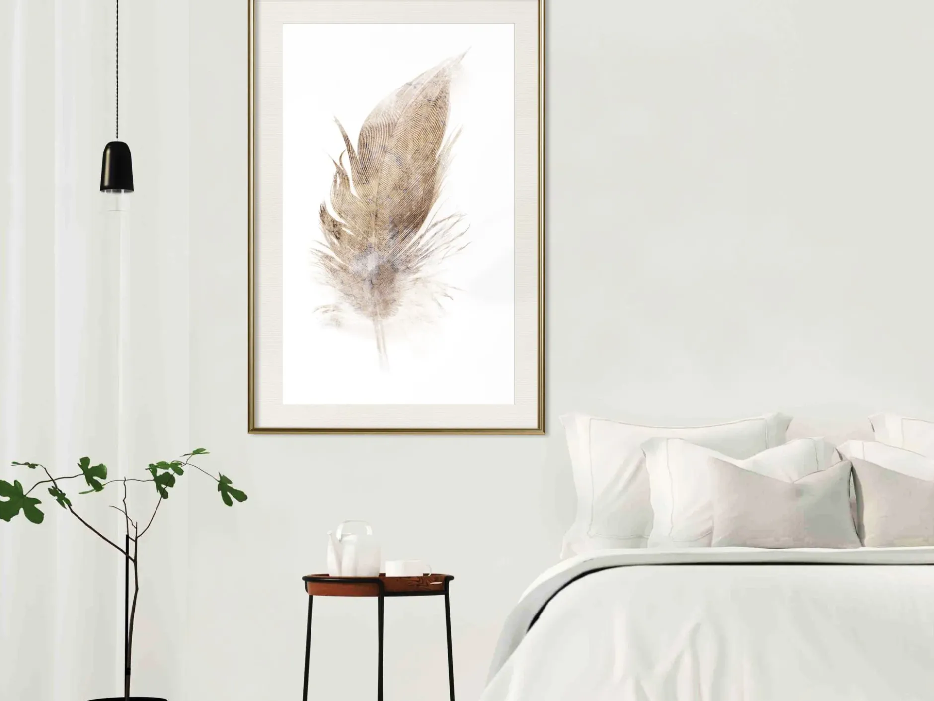 Poster 'Lost Feather (Beige)'