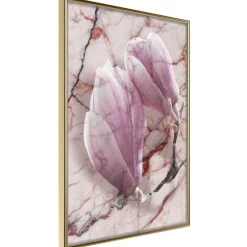 Poster 'Magnolia on Marble Background'