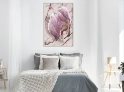 Poster 'Magnolia on Marble Background'