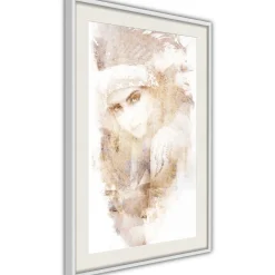 Poster 'Mysterious Look (Beige)'