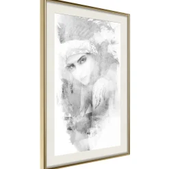 Poster 'Mysterious Look (Grey)'