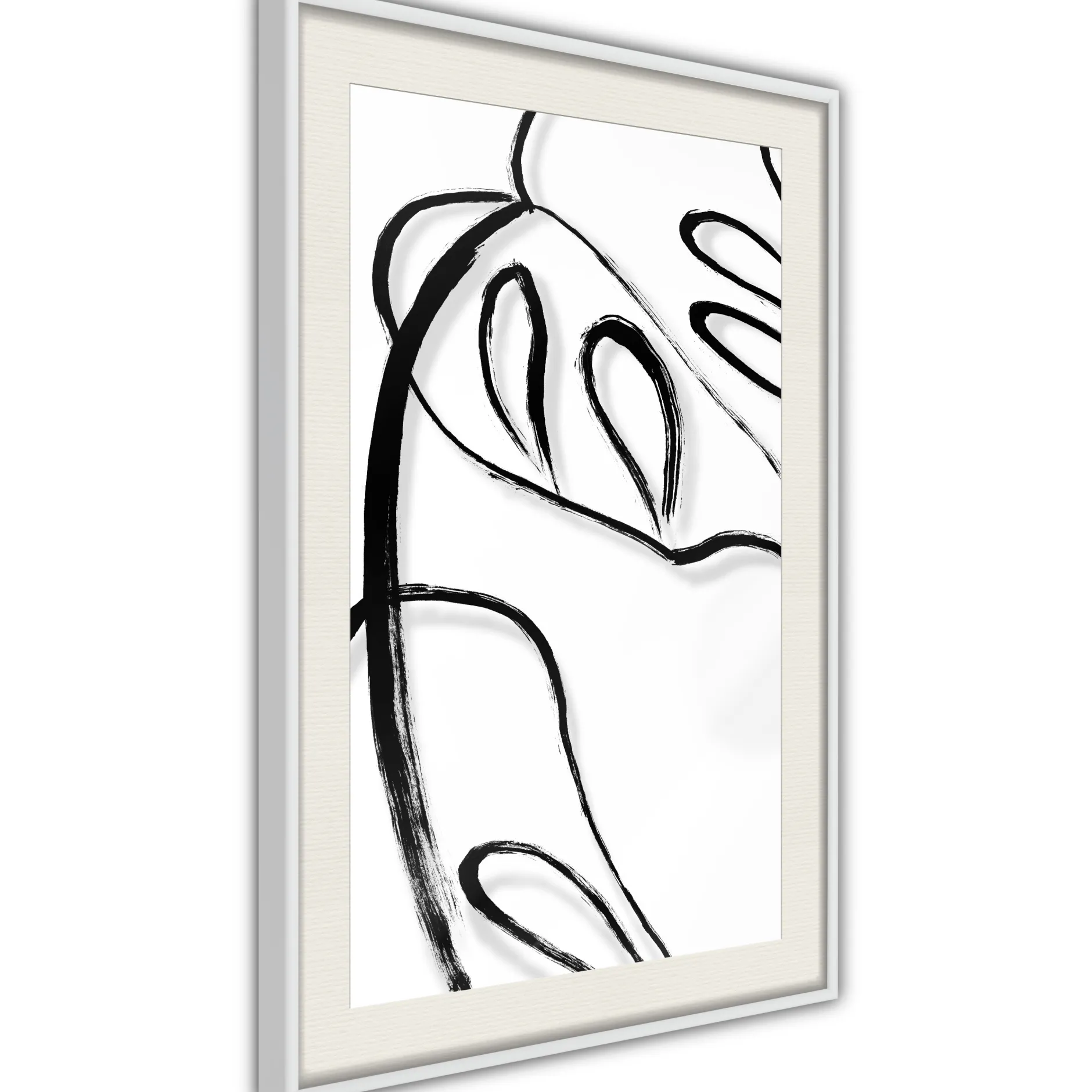 Poster 'Painted Monstera Leaf'