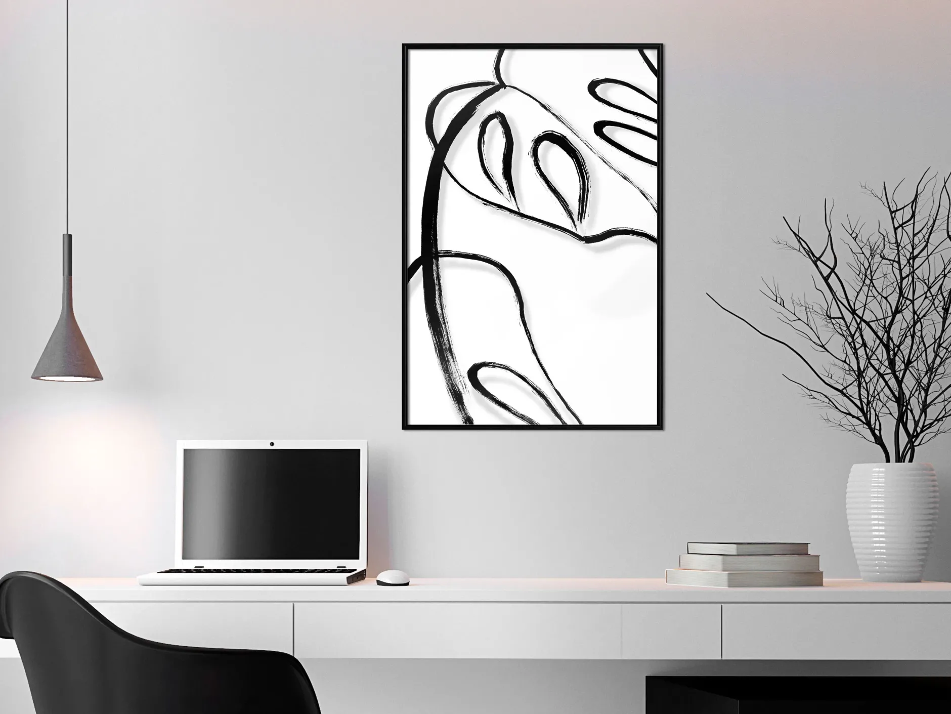 Poster 'Painted Monstera Leaf'