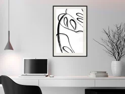Poster 'Painted Monstera Leaf'