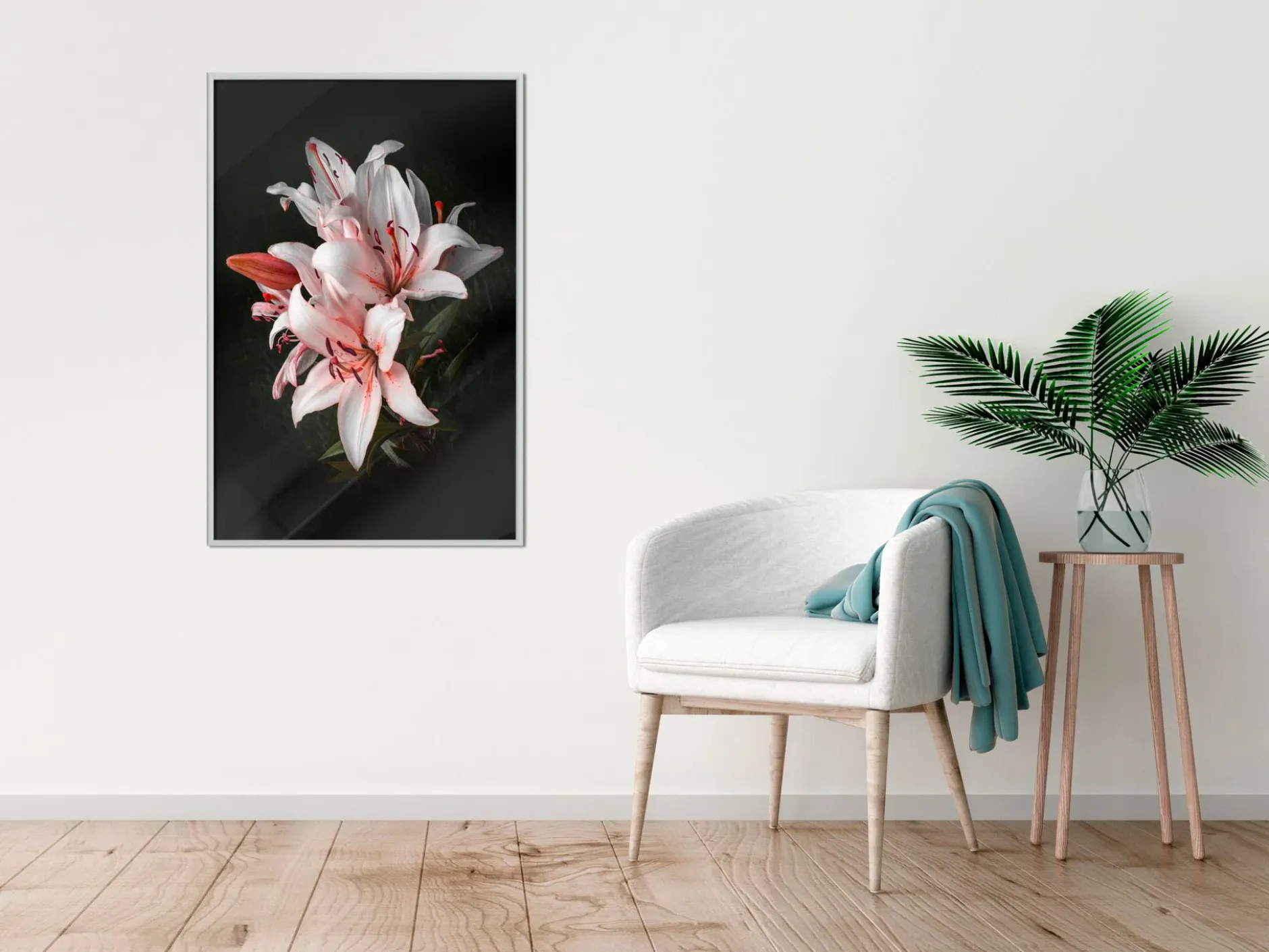 Poster 'Pale Pink Lilies'