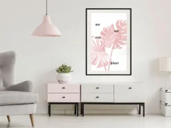 Poster 'Pale Pink Monstera'