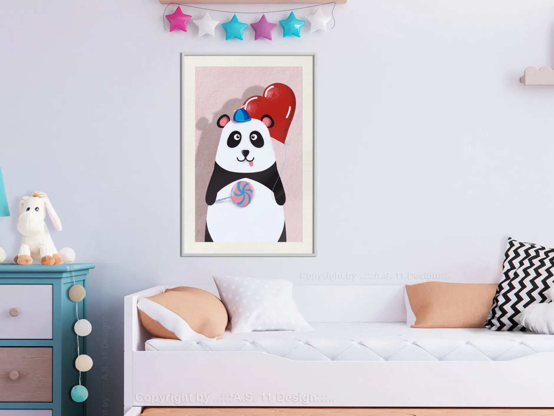 Poster 'Panda with a Balloon'