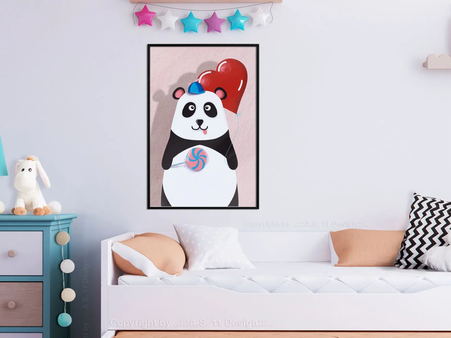 Poster 'Panda with a Balloon'